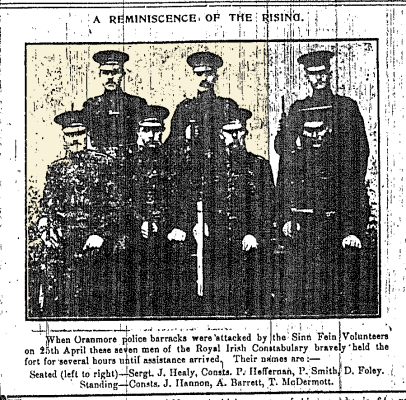 Snippet taken from the Galway Express 15 July 1916