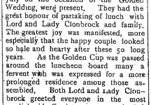 Lord and Lady Clonbrock's Anniversary