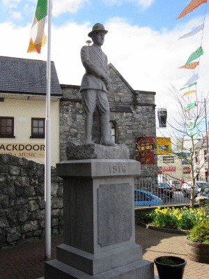 A statue of Volunteer Joseph Howley now stands in the centre of Oranmore village.